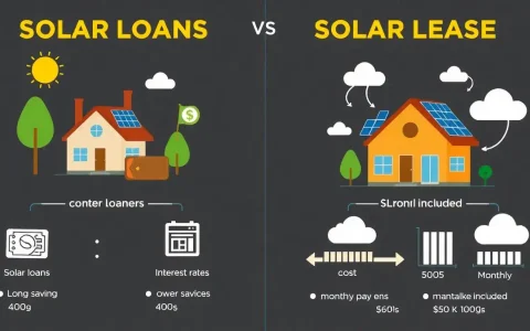 How do solar loans compare to solar leases in terms of cost and benefits