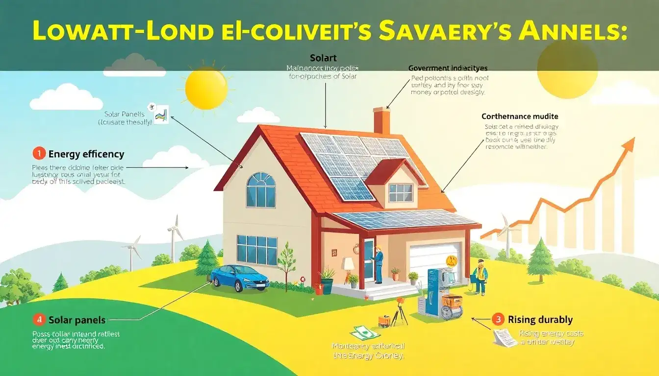 What are the main factors influencing the long-term savings of solar panels