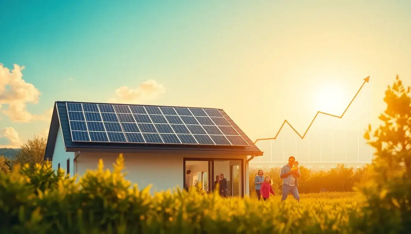What are the main benefits of owning solar panels through a loan