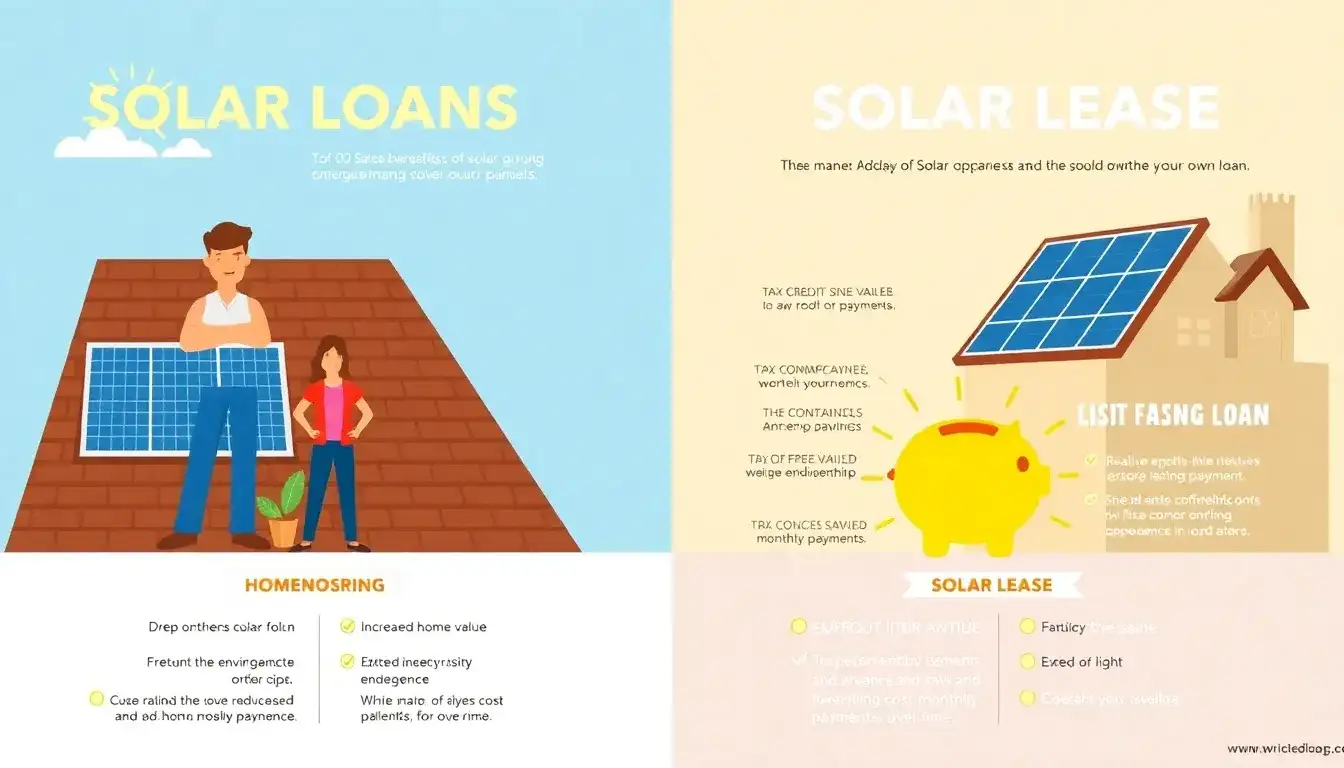 What are the main benefits of choosing a solar loan over a solar lease