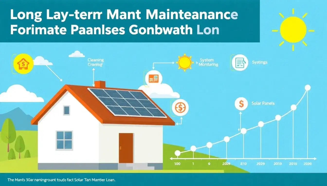 What are the long-term maintenance costs for solar panels owned through a loan