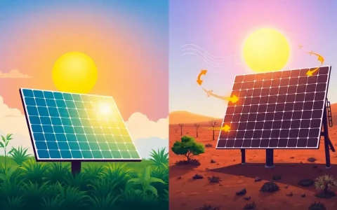 How does high temperature affect the efficiency of solar panels