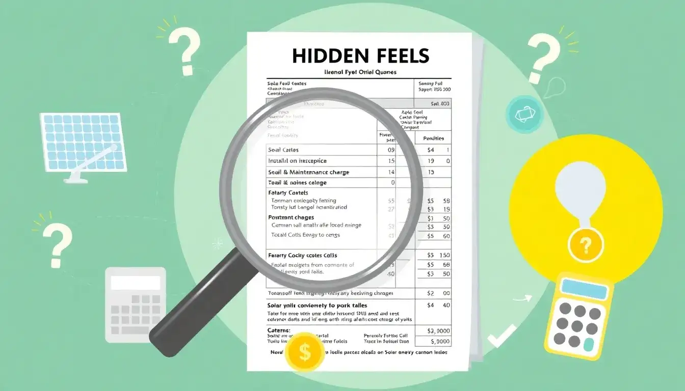 How can I identify hidden fees in solar quotes