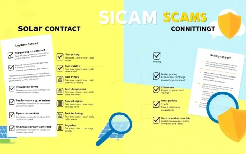 What should I look for in a solar contract to avoid scams