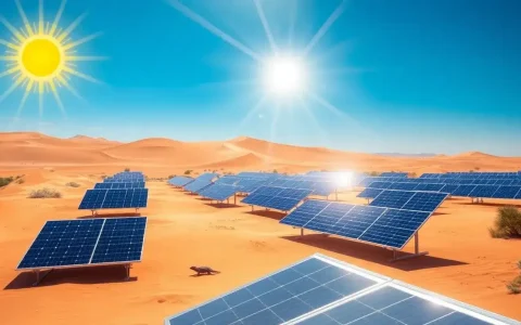 How do desert environments impact solar panel performance