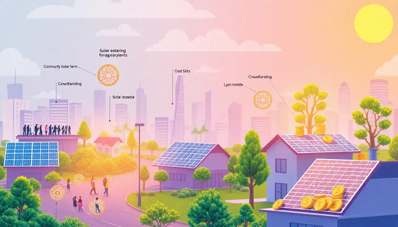 What innovative financing models are available for solar energy systems