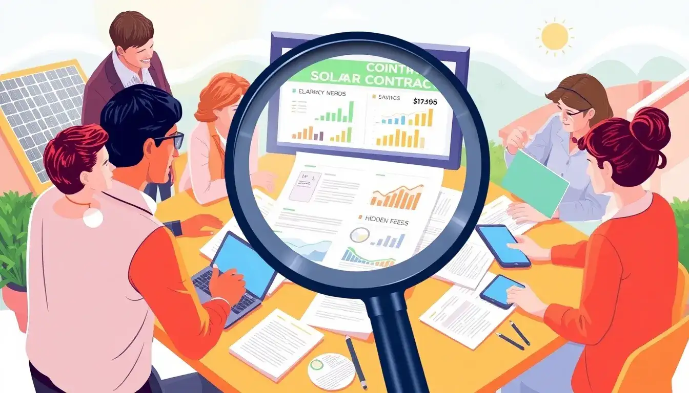 How can I identify hidden fees in a solar contract