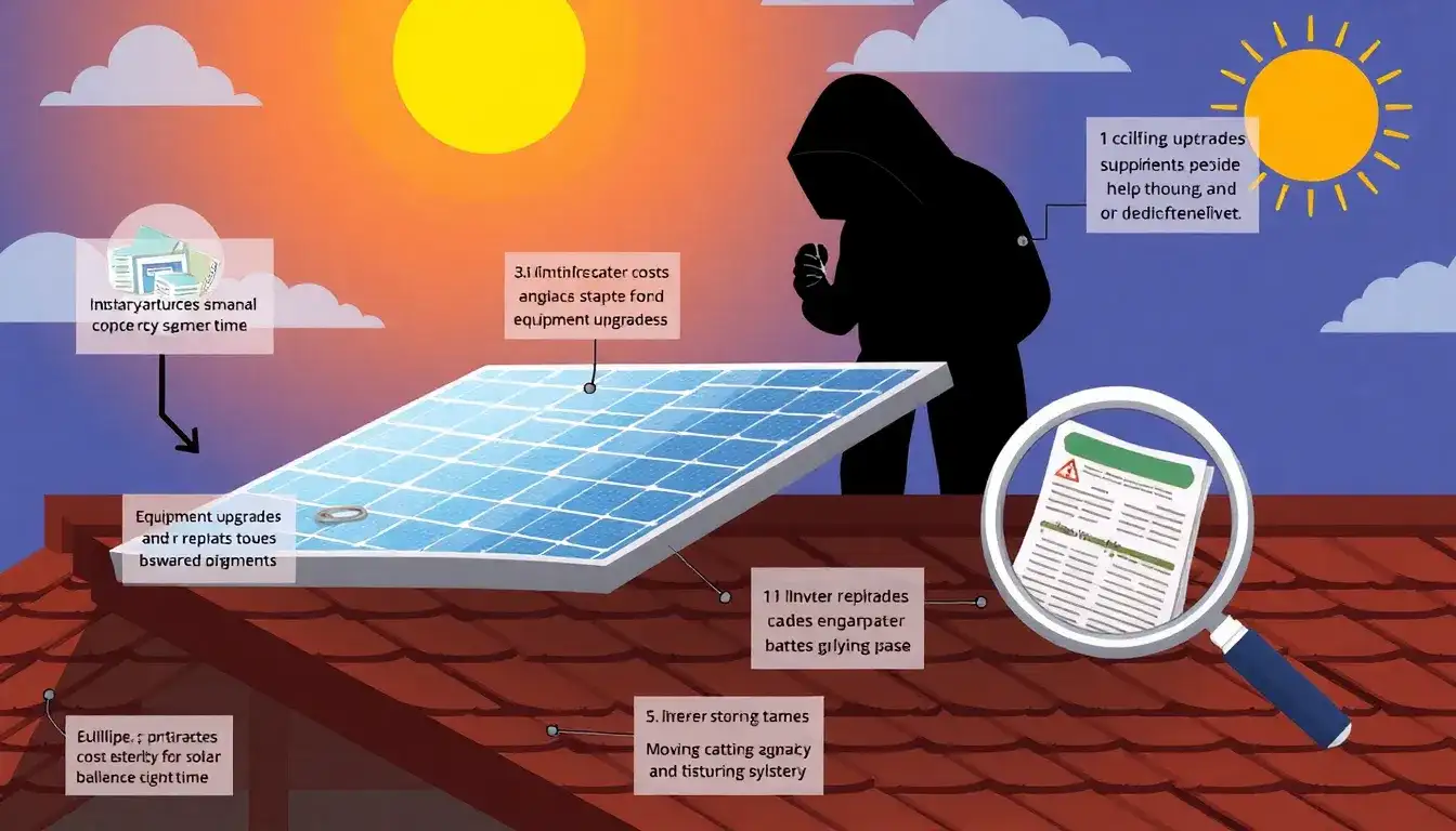 What are the most common hidden costs associated with solar panels