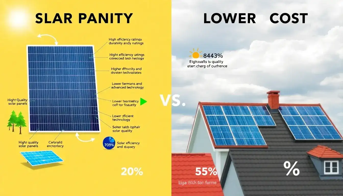 How does the quality of solar panels impact their overall cost