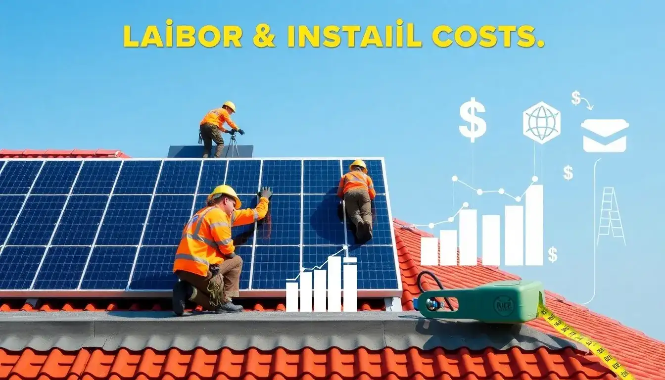 How significant are labor and installation costs in the total solar panel cost