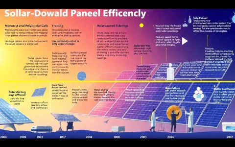 What factors have contributed most to the increase in solar panel efficiency over the years
