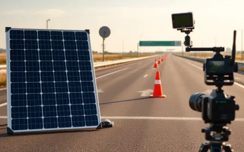 Solar-Powered Wireless Communication Project for Driving Test Route Surveillance