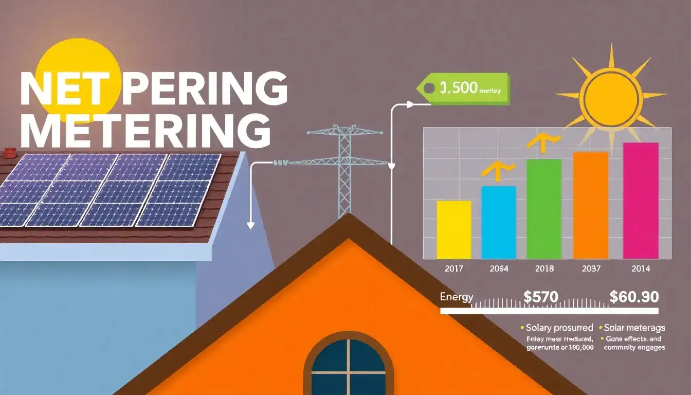 How do net metering policies impact the cost of solar energy