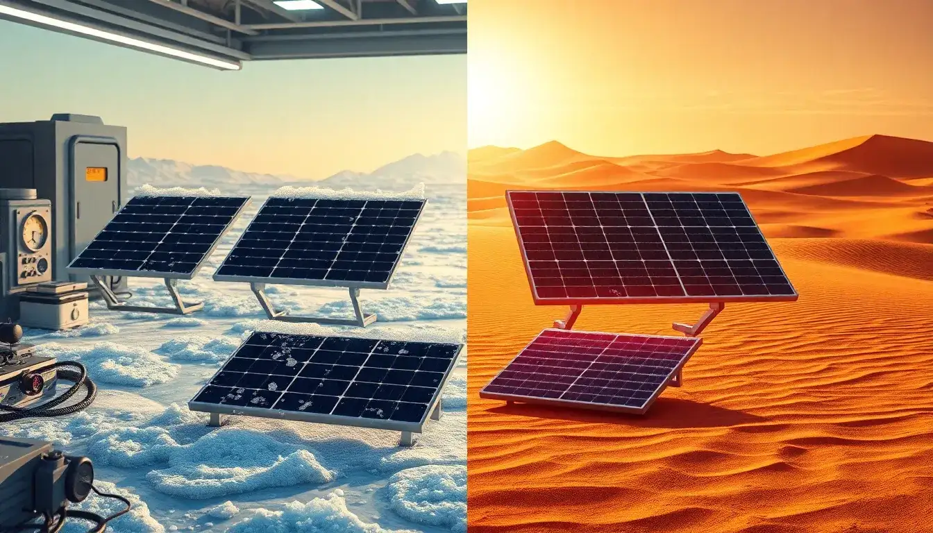 How do perovskite solar cells perform in extreme temperatures