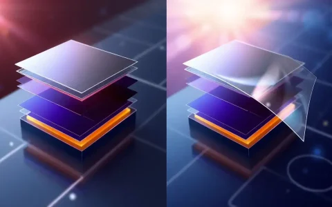 How does the protective film improve the durability of perovskite solar cells