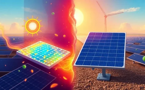 How does the efficiency of perovskite solar cells compare to traditional silicon cells under extreme temperatures