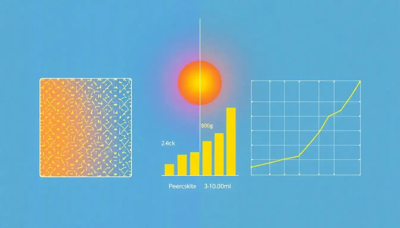 How does the efficiency of perovskite solar cells compare to traditional silicon-based cells