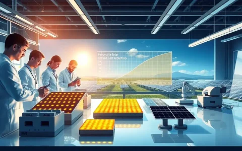 What are the potential long-term cost reductions for perovskite solar cells