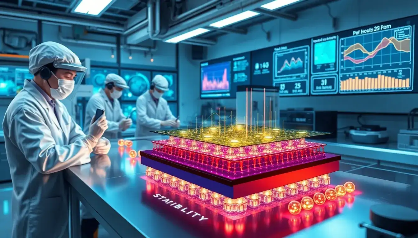 How can the stability of perovskite-silicon tandem solar cells be improved