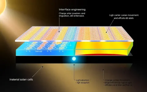 How does the interface engineering between perovskite and silicon layers impact the overall efficiency of tandem solar cells