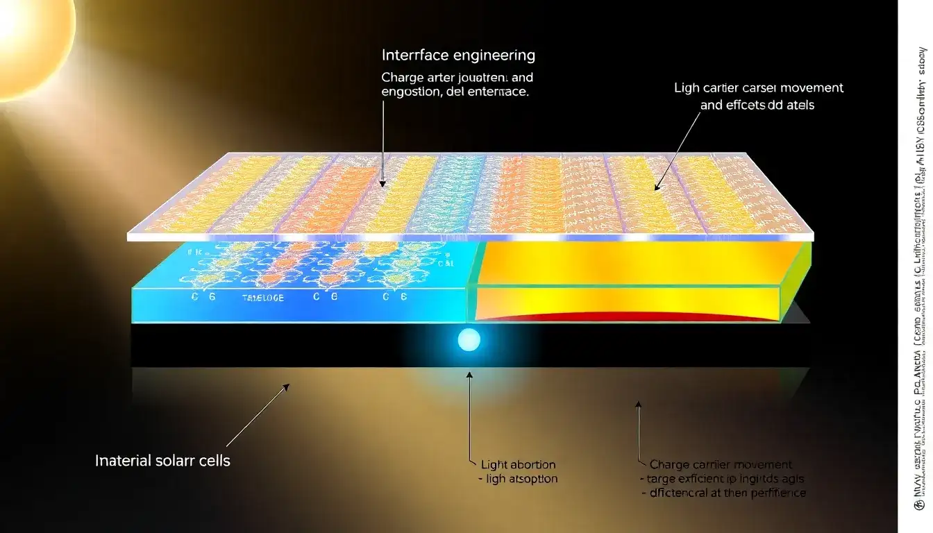 How does the interface engineering between perovskite and silicon layers impact the overall efficiency of tandem solar cells