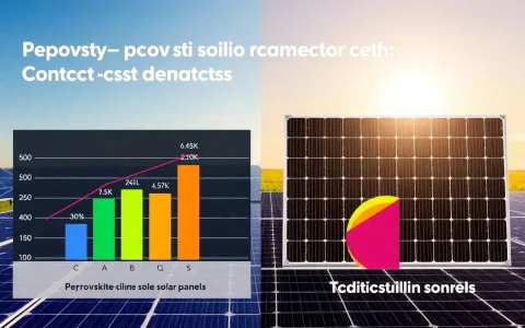 How do the costs of perovskite-silicon tandem solar cells compare to traditional silicon solar panels