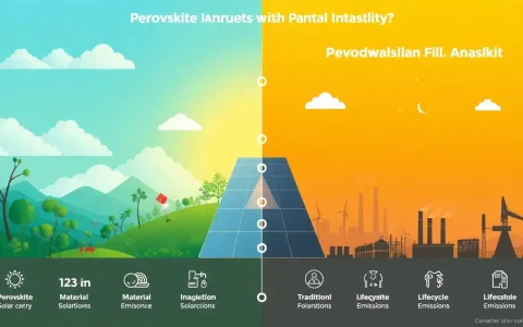 How do the environmental impacts of perovskite-silicon tandem solar cells compare to traditional silicon solar panels