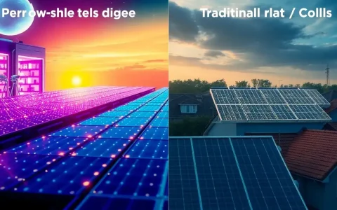 How does the lifespan of perovskite-silicon tandem solar cells compare to traditional silicon solar panels