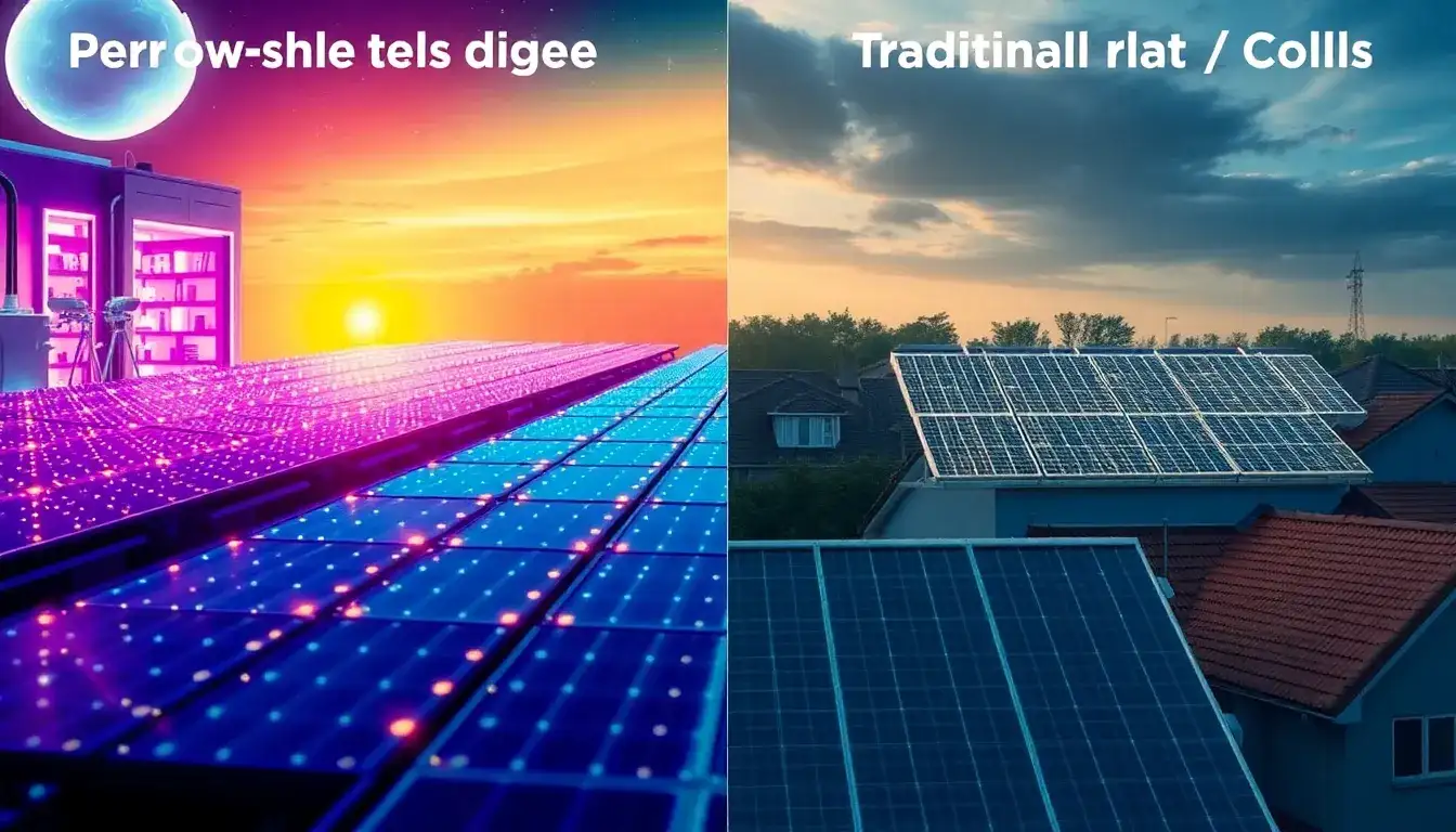 How does the lifespan of perovskite-silicon tandem solar cells compare to traditional silicon solar panels
