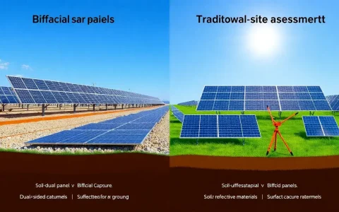 What are the key differences in site assessment for bifacial solar panels compared to traditional ones