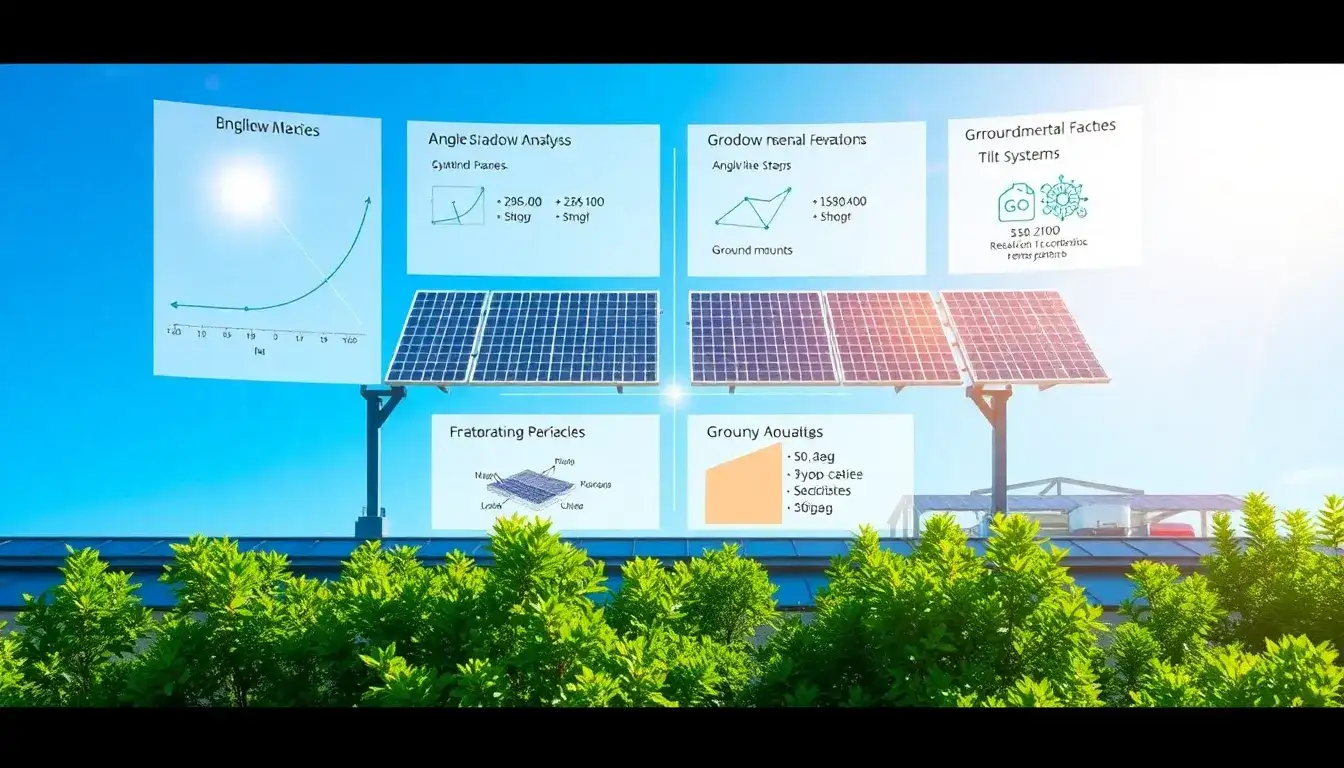 How does the choice of mounting system impact the efficiency of bifacial solar panels