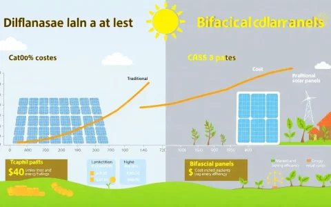 How does the cost of bifacial solar panels compare to traditional solar panels over time