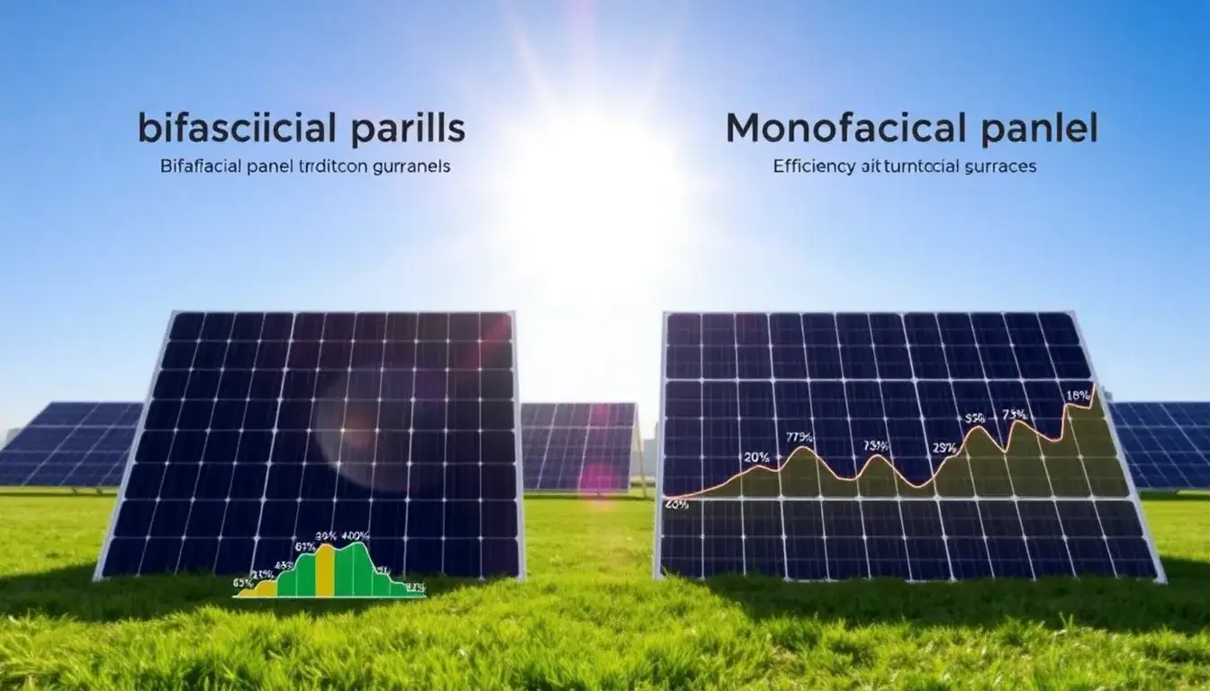 How do bifacial solar panels compare to traditional monofacial panels in terms of efficiency