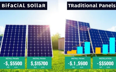 How does the cost of bifacial solar panels compare to traditional solar panels