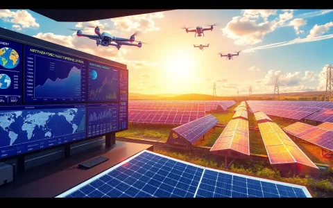 How does AI handle weather forecasting for solar energy systems