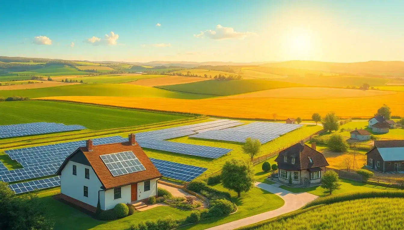 What are the long-term effects of solar farms on rural property values