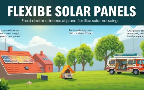 What are the main disadvantages of using flexible solar panels