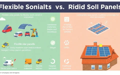 What are the installation requirements for flexible solar panels versus rigid solar panels