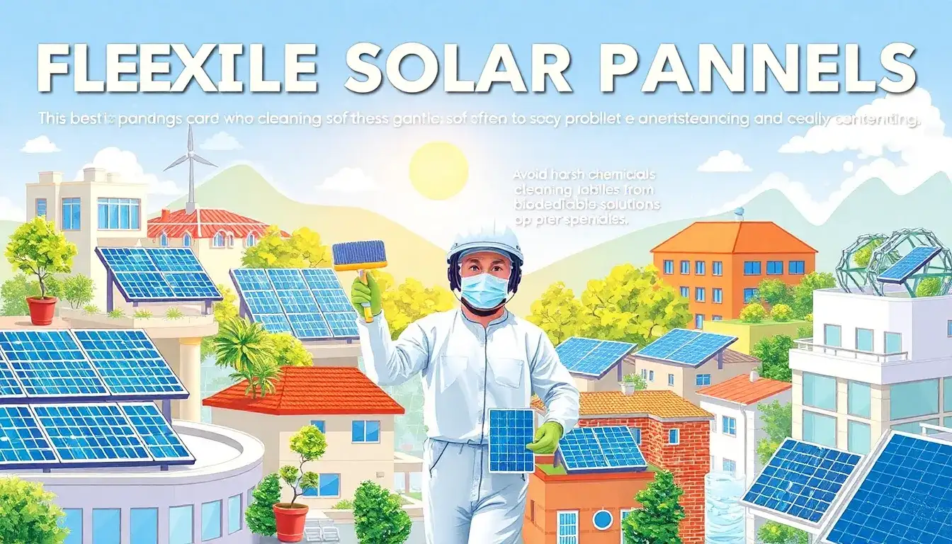 What are the best practices for cleaning flexible solar panels