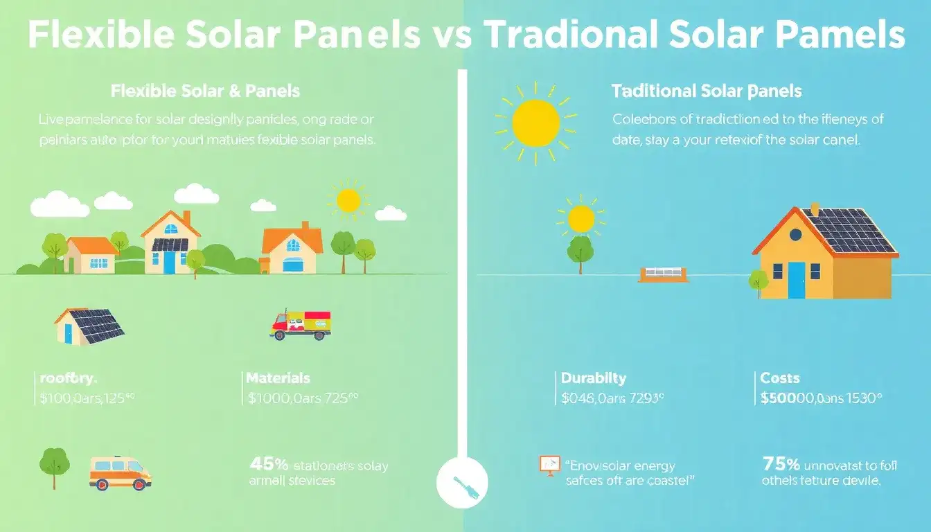 How do the costs of flexible solar panels compare to traditional solar panels