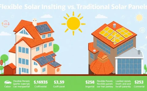 How do installation costs for flexible solar panels compare to traditional ones