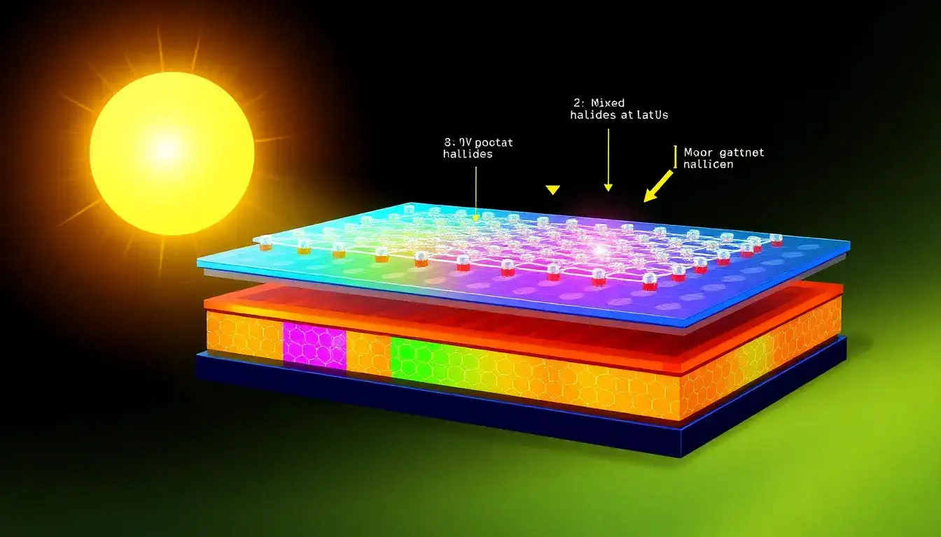 How do mixed halides improve the stability of perovskite solar cells