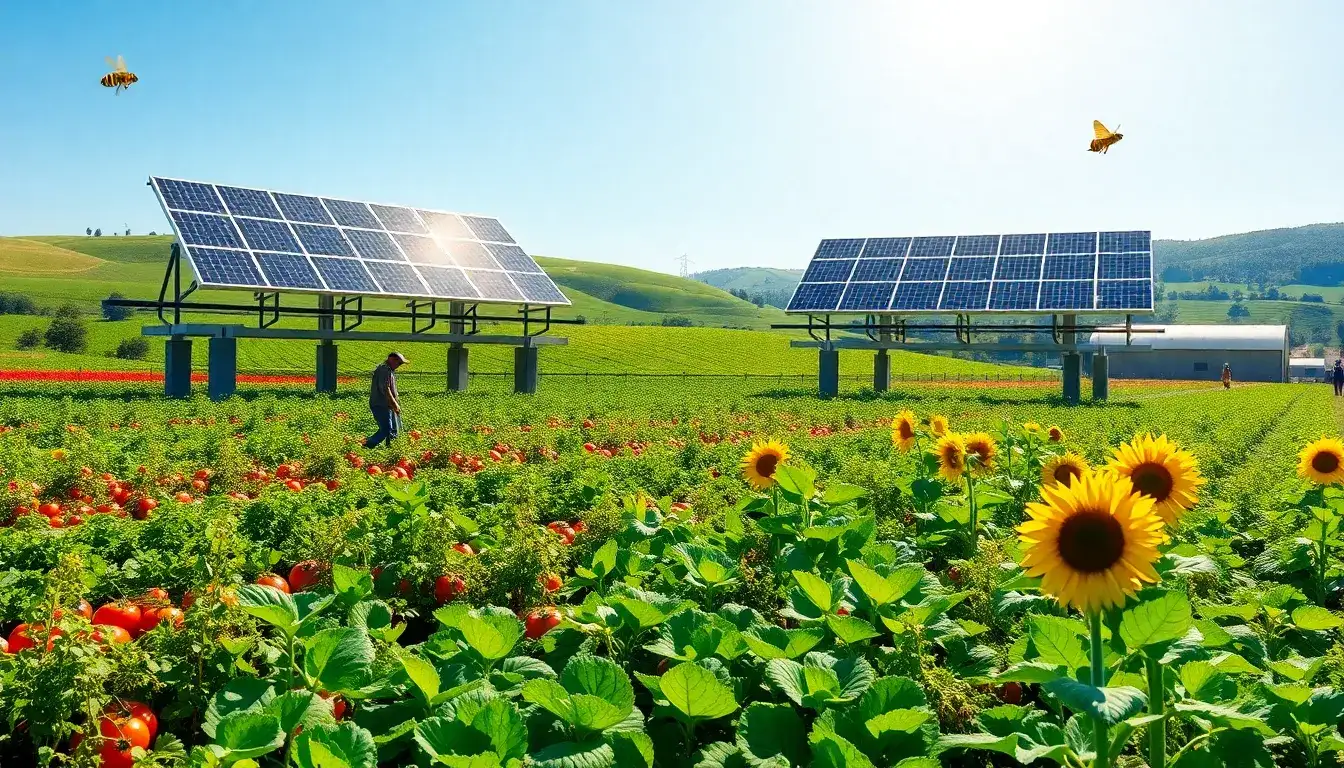 How does agrivoltaics integrate solar energy with agriculture
