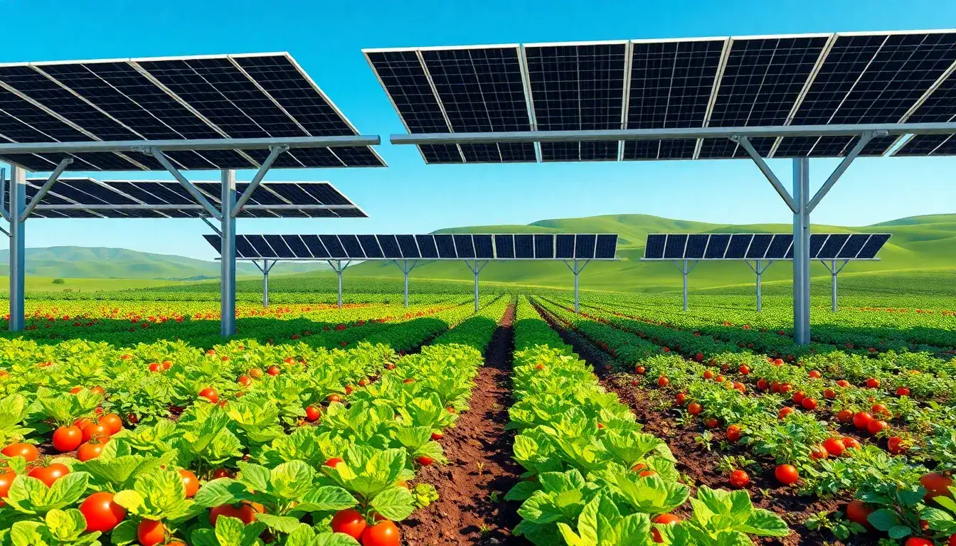 What are the most common crops used in agrivoltaics