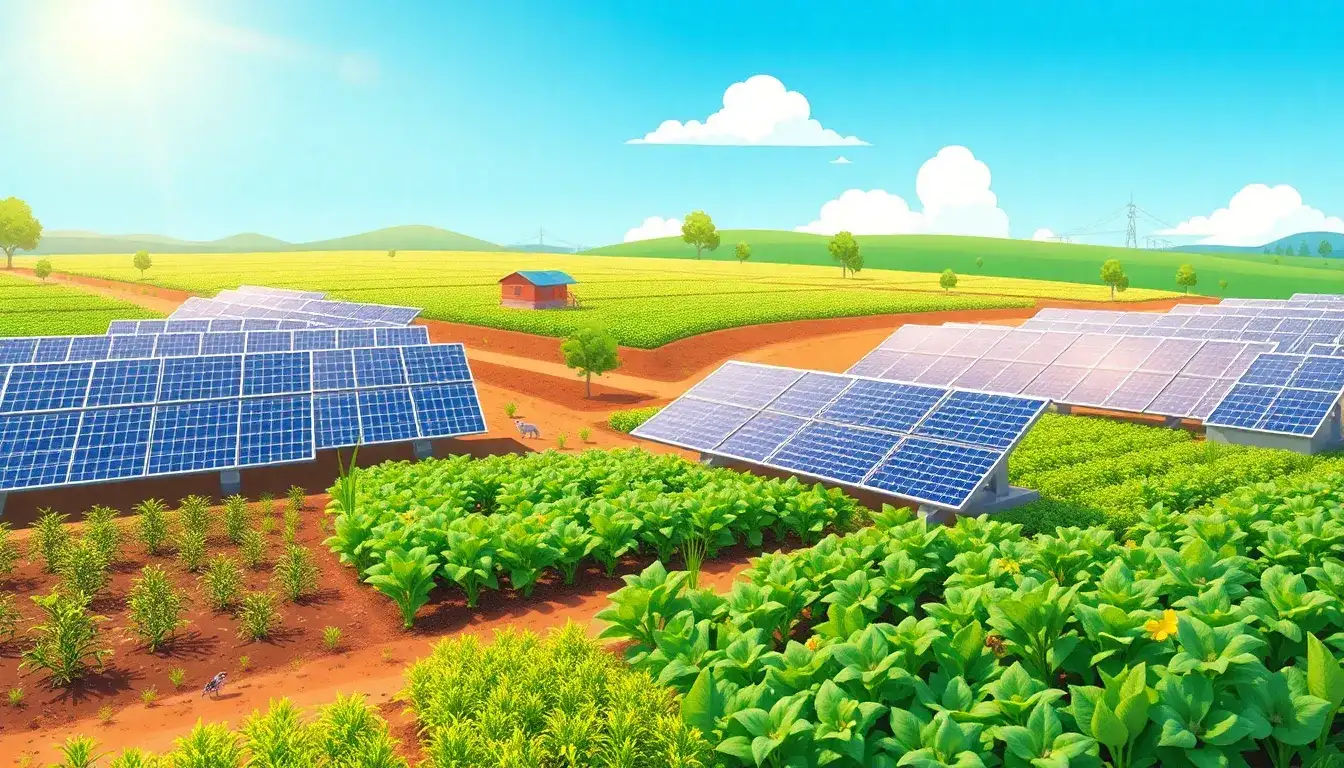 How does agrivoltaics impact the efficiency of solar panels