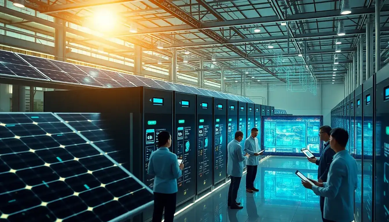 What advancements are being made in battery management systems for solar energy