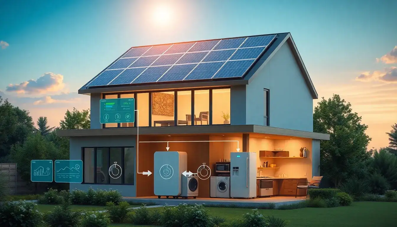 How do smart solar batteries optimize energy use