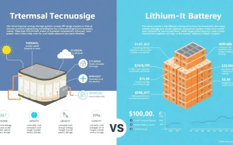 How does thermal energy storage compare to lithium-ion batteries in terms of cost-effectiveness