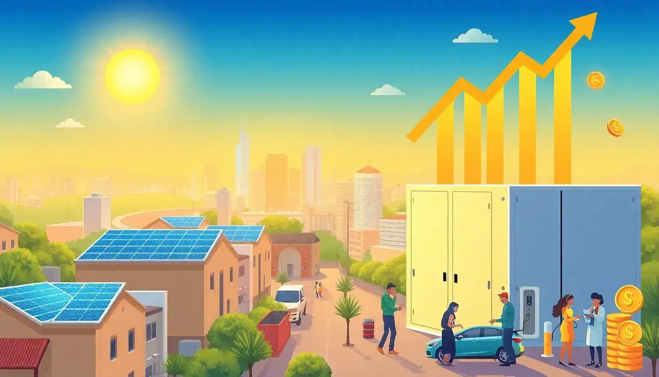 What are the economic benefits of combining solar energy with energy storage