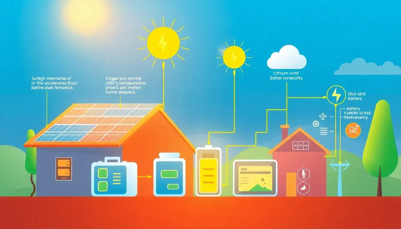 What factors influence the efficiency of solar battery storage systems